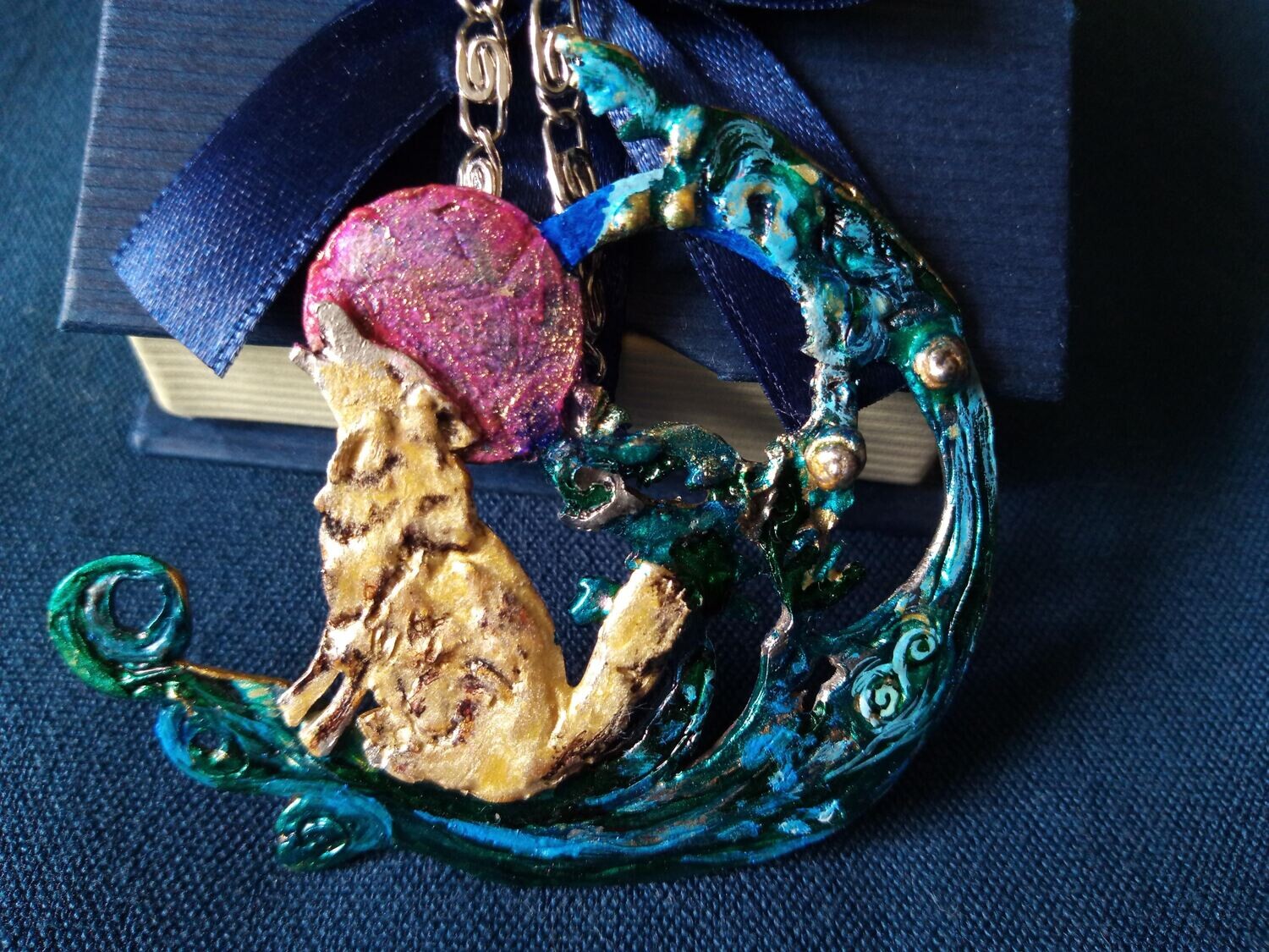 (SOLD)‘Takaya Howl Pacific waves’ silver pendant memorabilia. BY ORDER ONLY.