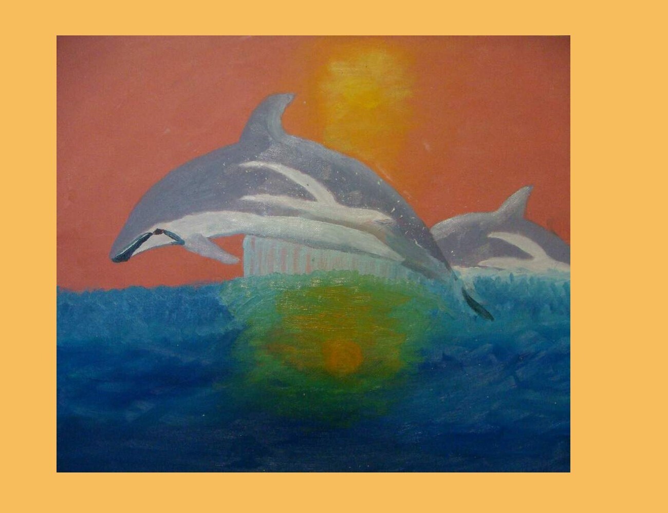 DOLPHINS AT SUNRISE