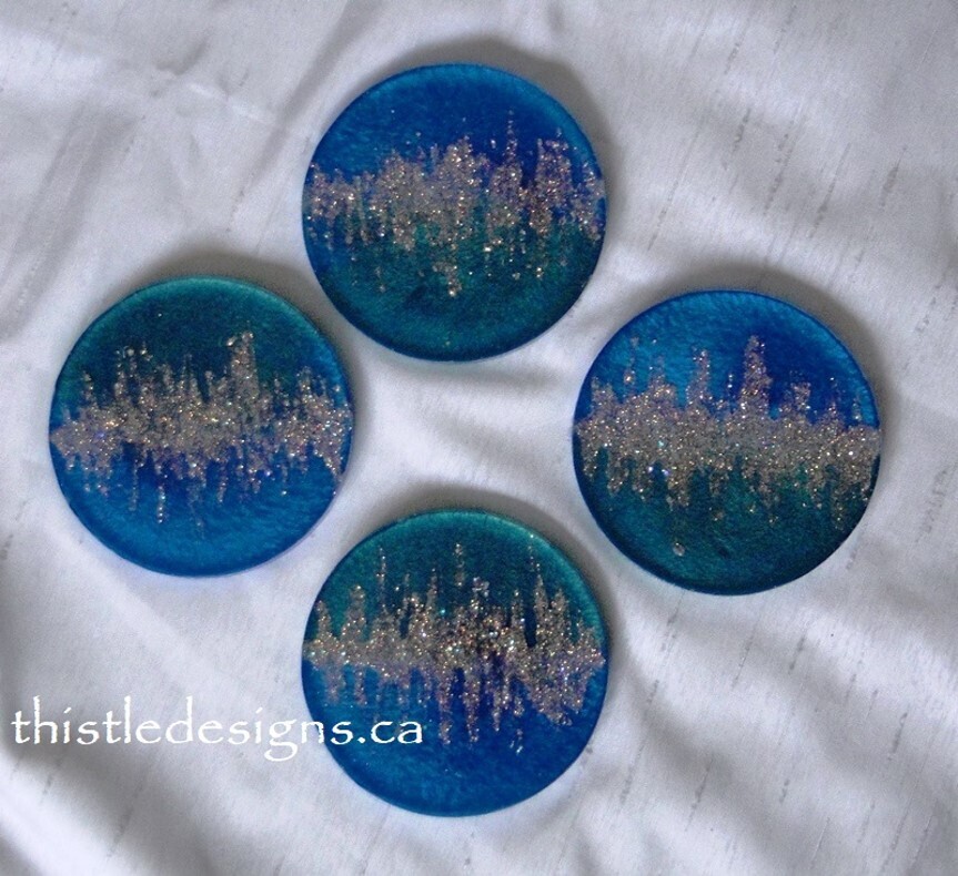 Blue Galaxy Coaster Set