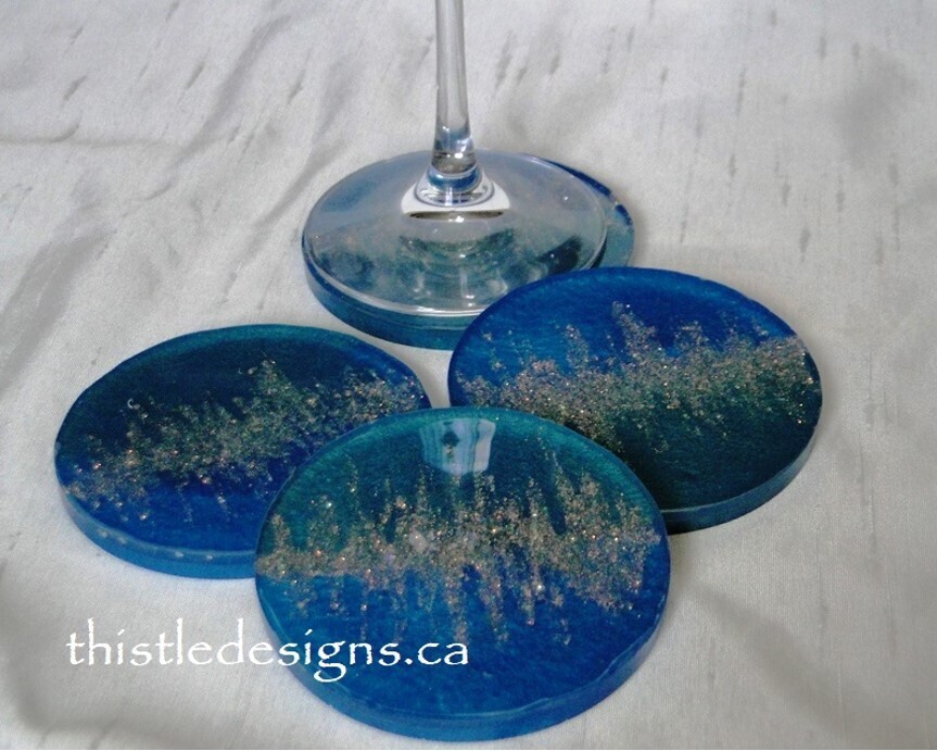 Blue Galaxy Coaster Set Blue Galaxy Coaster Set