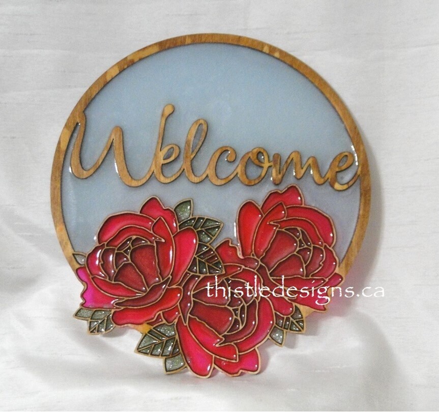 Floral Welcome Sign Floral Welcome Sign