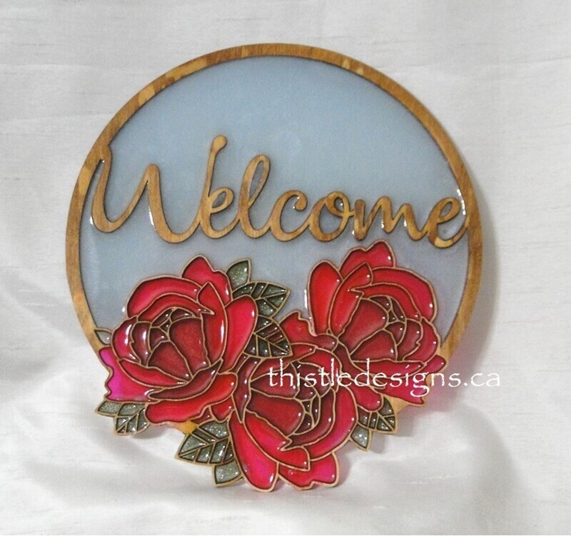 Floral Welcome Sign