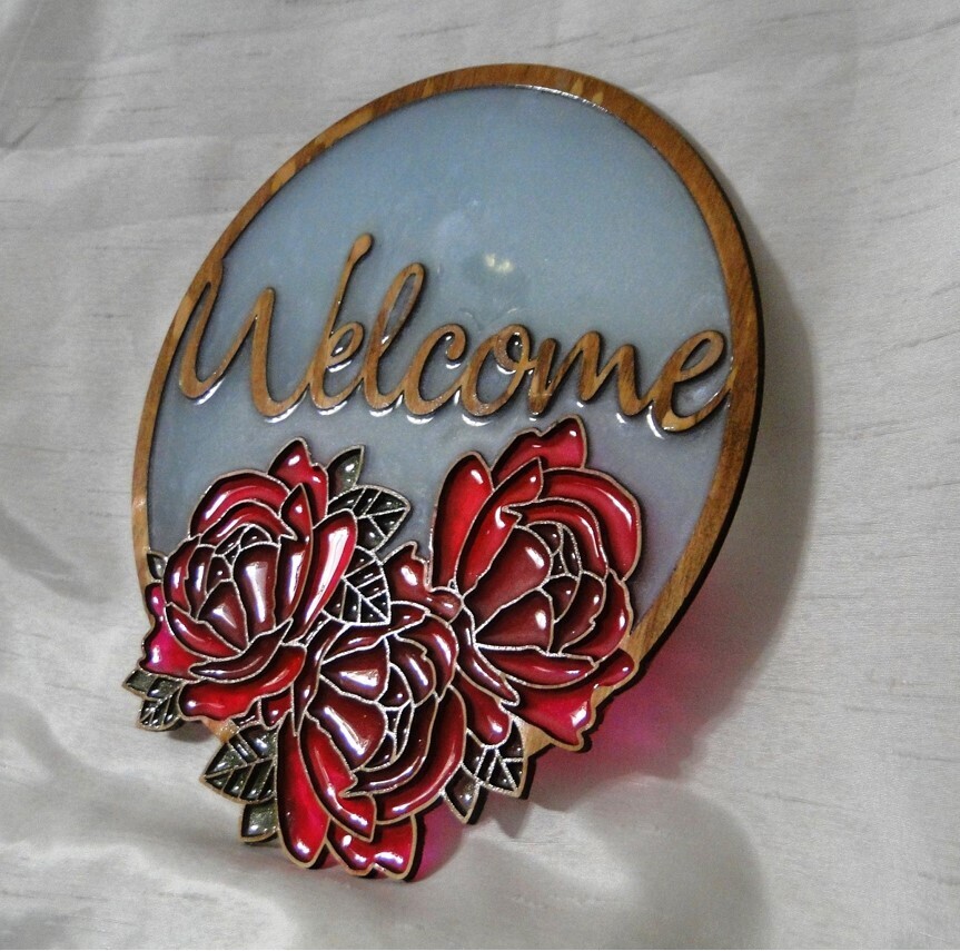 Floral Welcome Sign