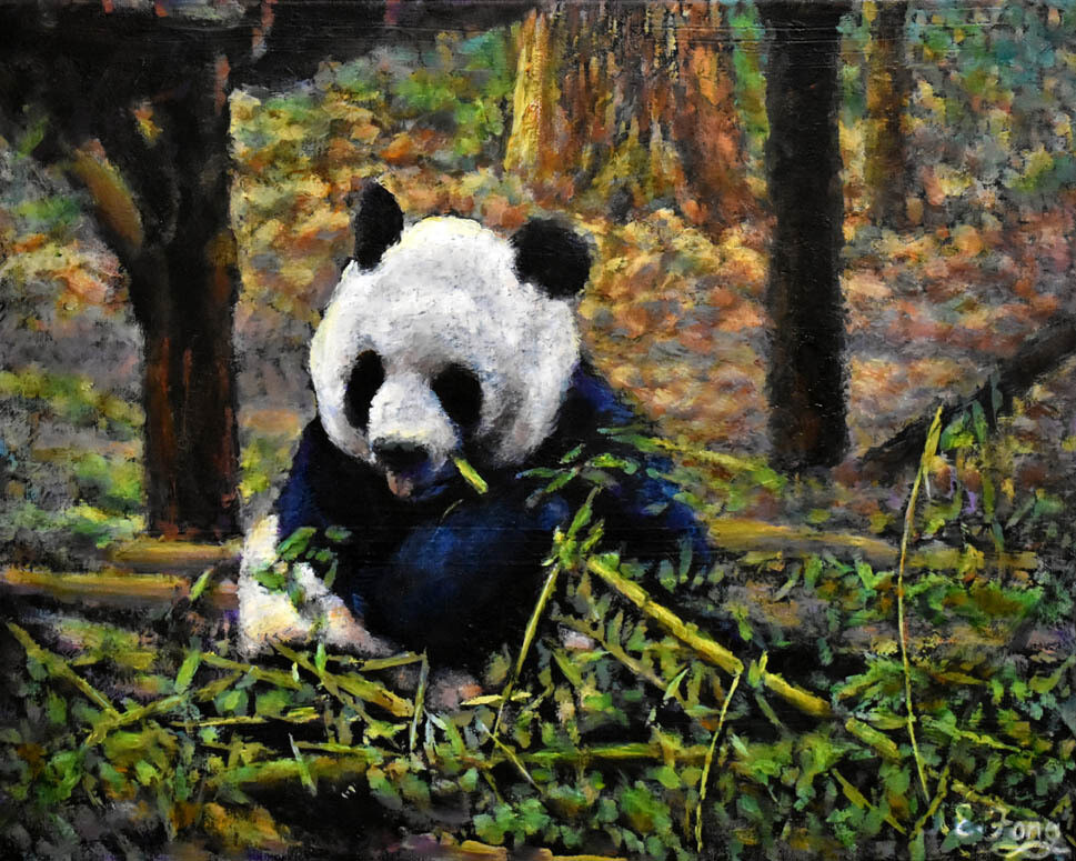 Panda with Bamboo