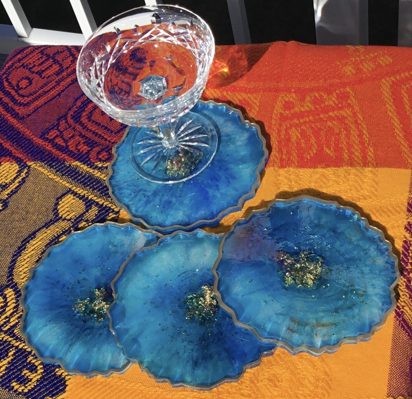 (SOLD)Blues Buyou - 6 Resin Coasters (SOLD)Blues Buyou - 6 Resin Coasters