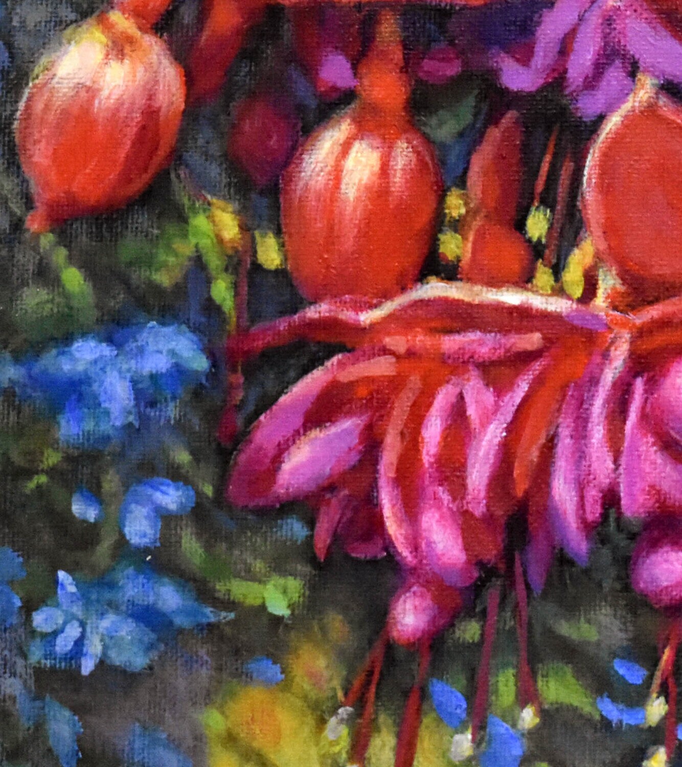 Fuchsia with Blue Bells