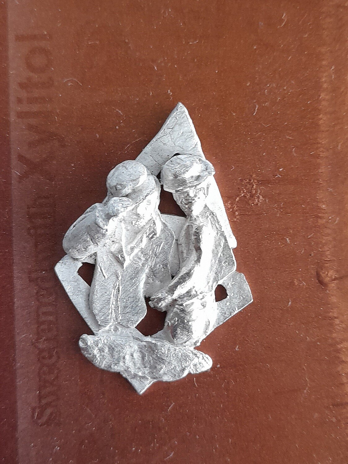 BROMANCE White Hat, Black Hat silver pendant (LGBTQ+)