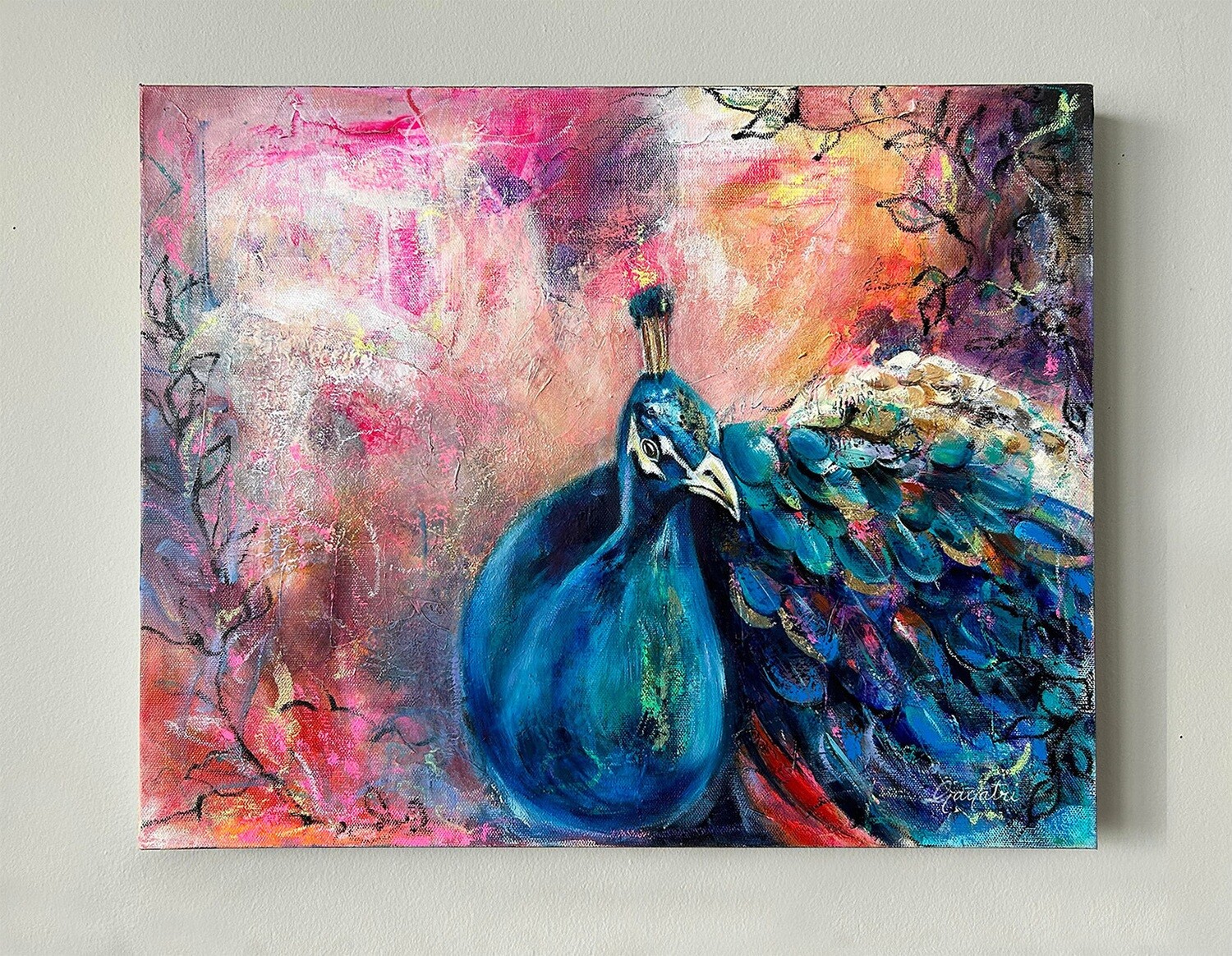 (SOLD)&quot;Magnificent Peacock&quot;