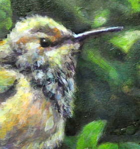 Hummingbird with Green Maple