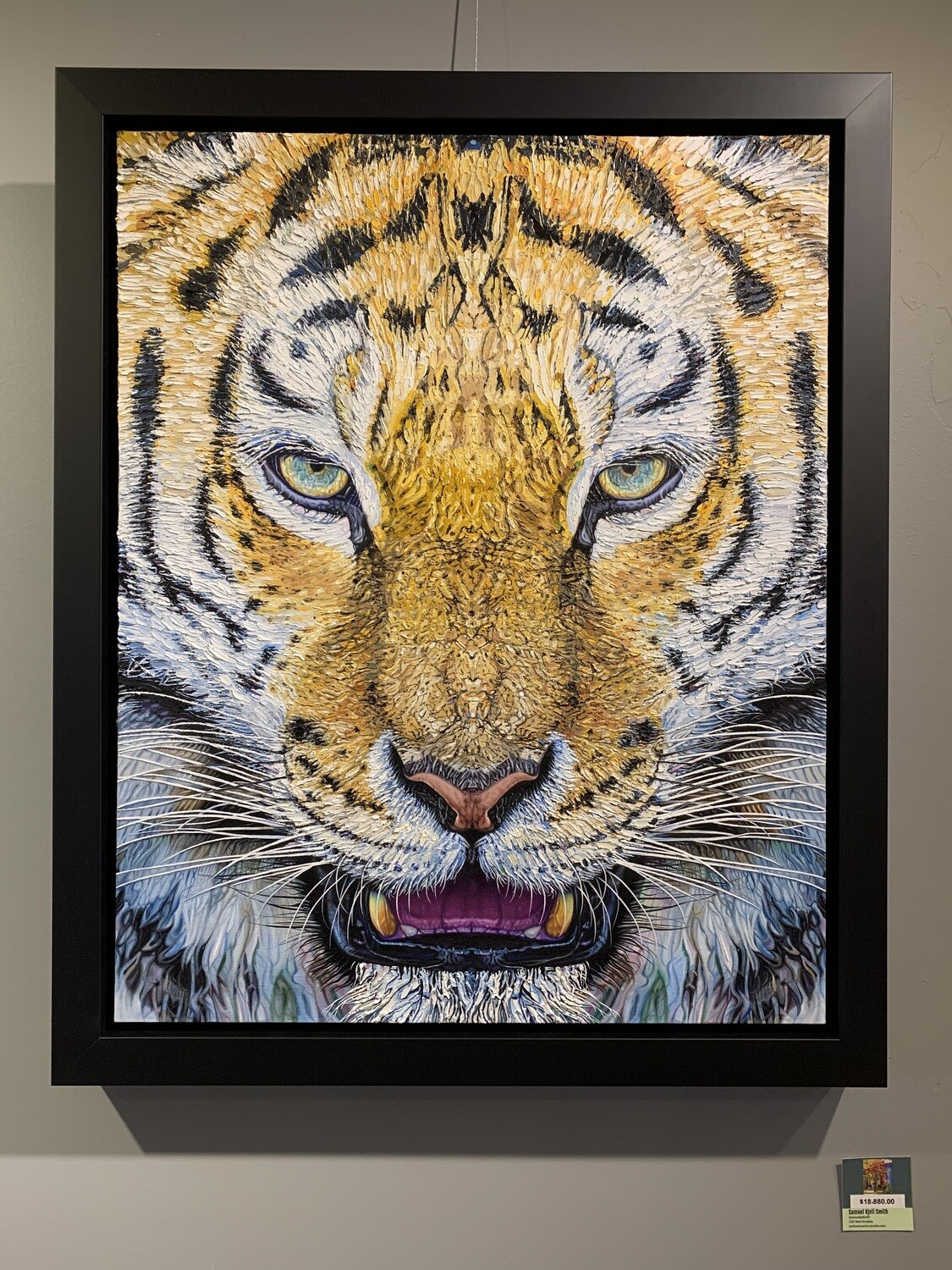 (SOLD)The Stare (In Solid Black Wood Frame)