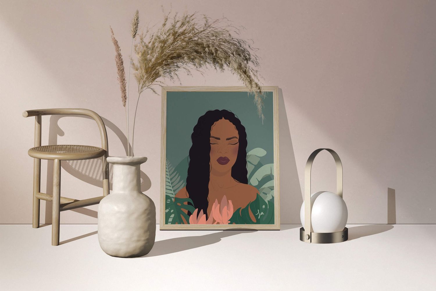 Portrait of Farah Print