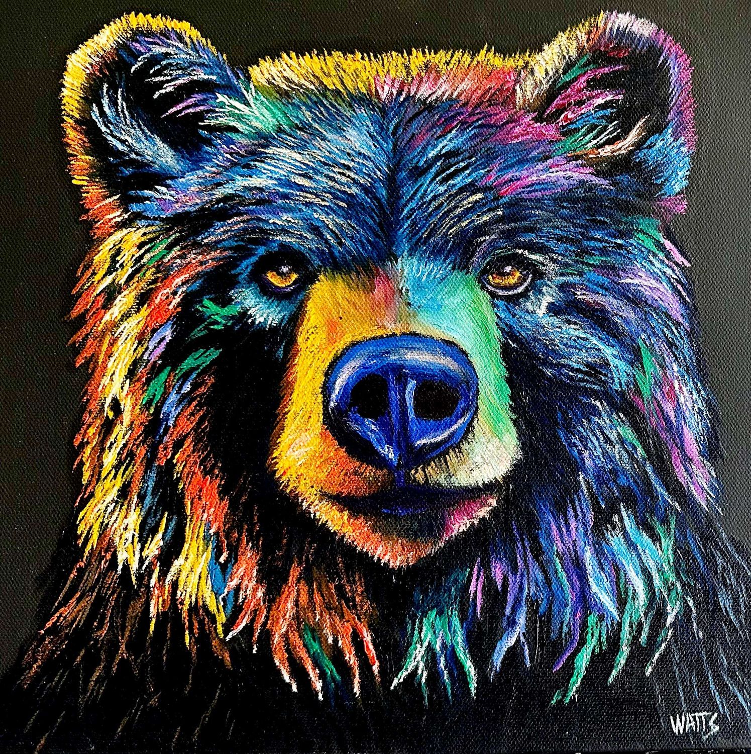 "Radiant Majesty" Grizzly Bear Original Canadian Art | Wildlife Painting - Grizzly Bear