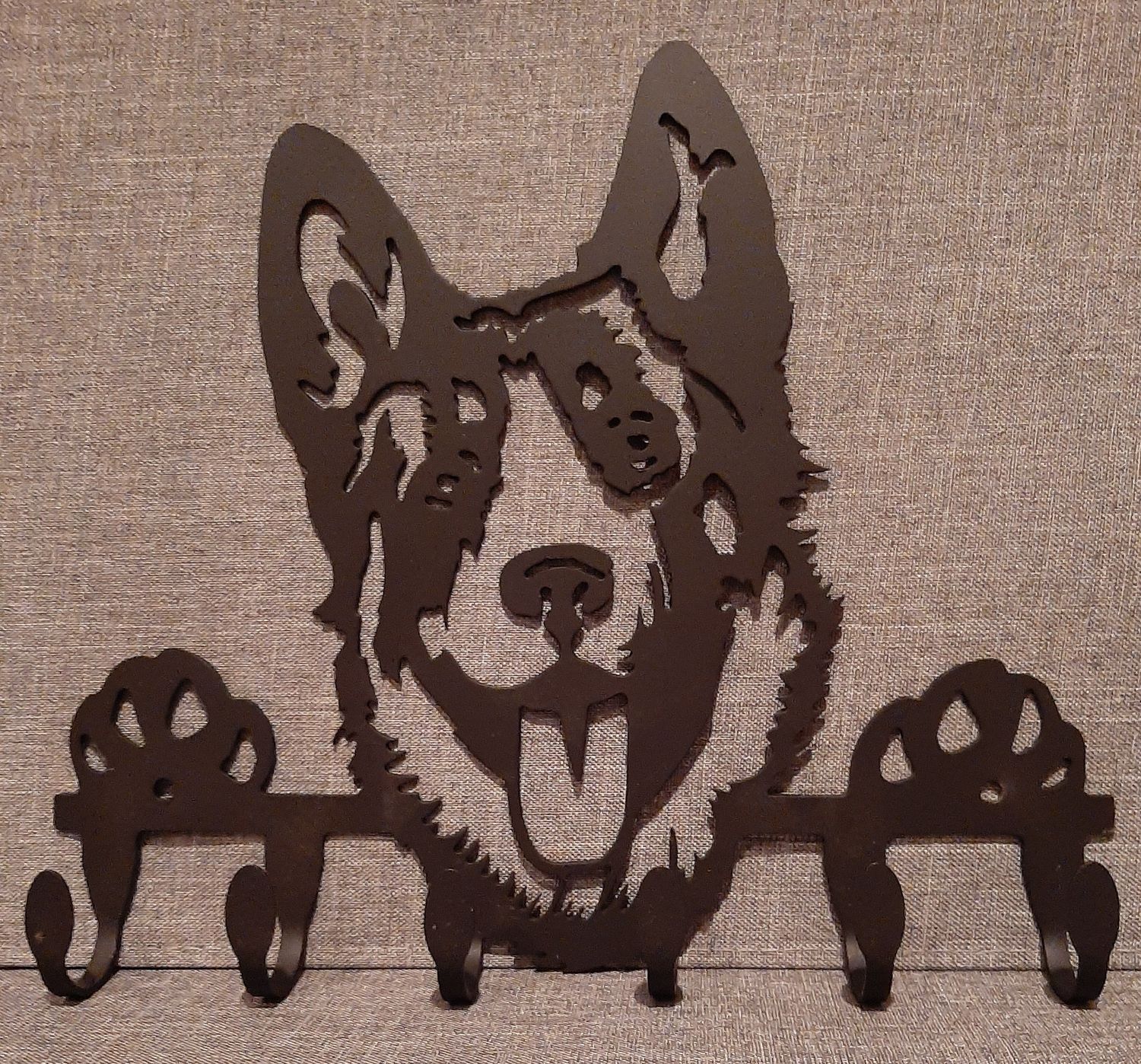 German Shepherd  key and leash hanger