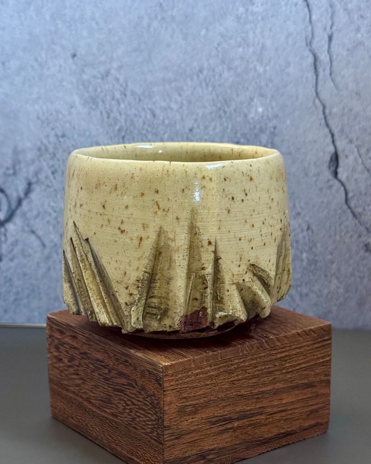 Organic Carved Yunomi