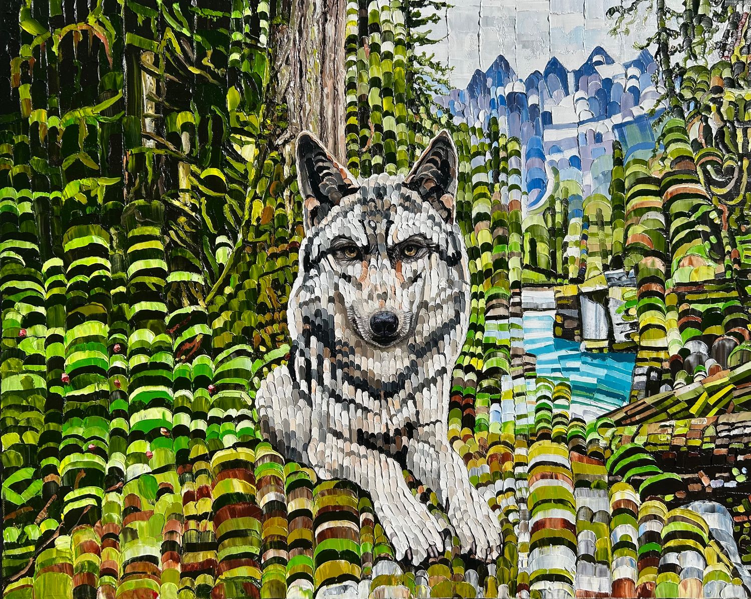 Beautiful Wolf in the British Columbian Rainforest
