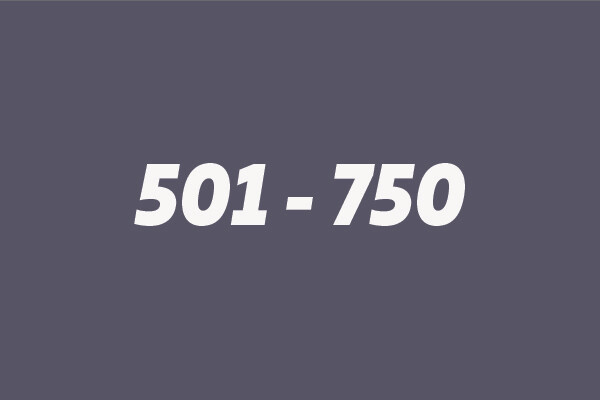 501 - 750