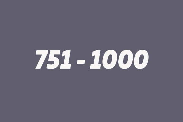 751 - 1000