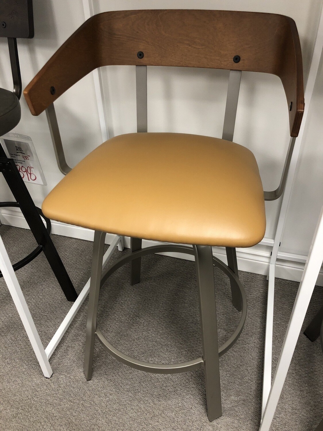 Stool, Swivel, Leather Like