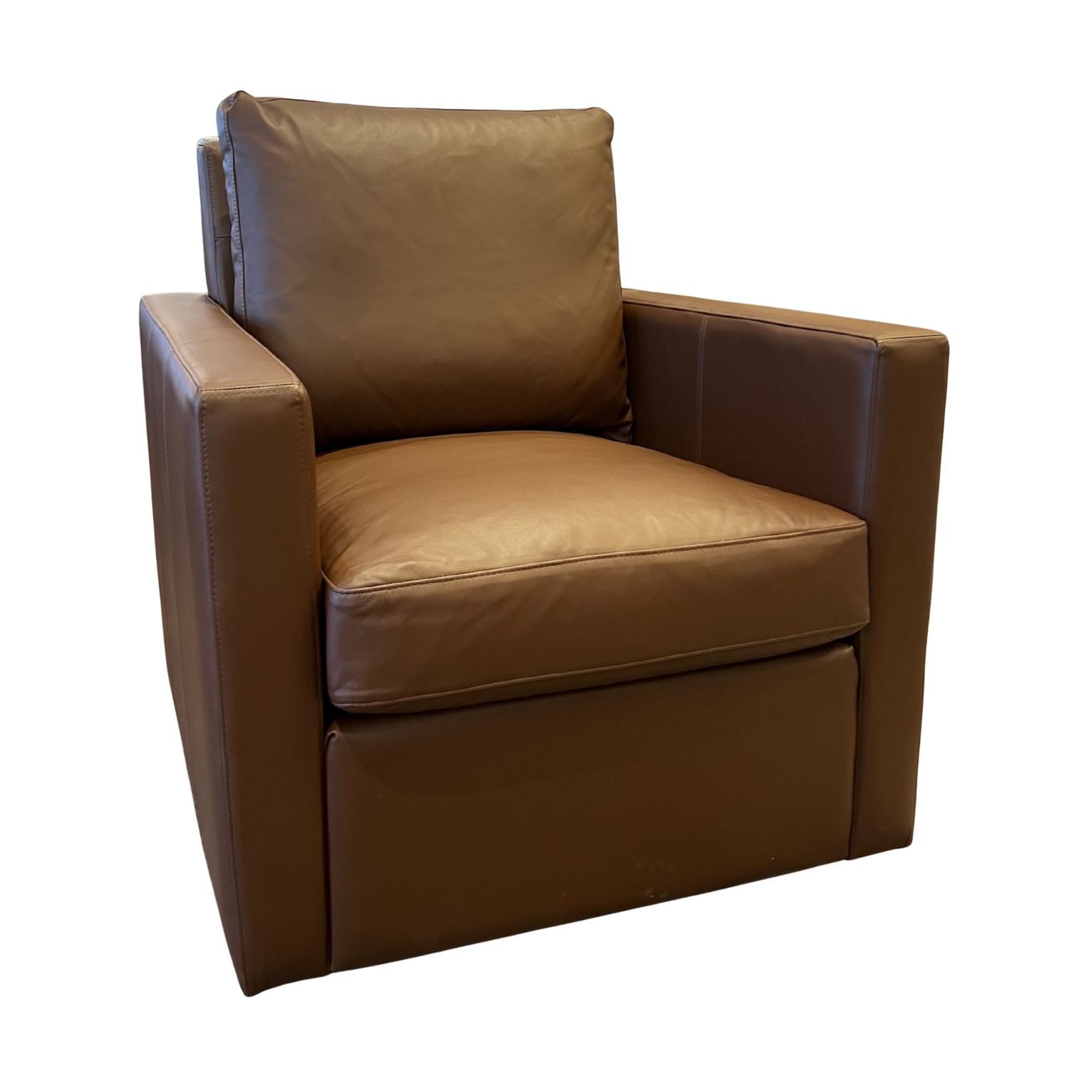Accent Chair Swivel, Leather