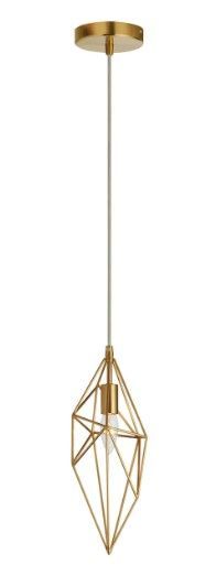 Stalactite 1-Light Aged Brass Pendant