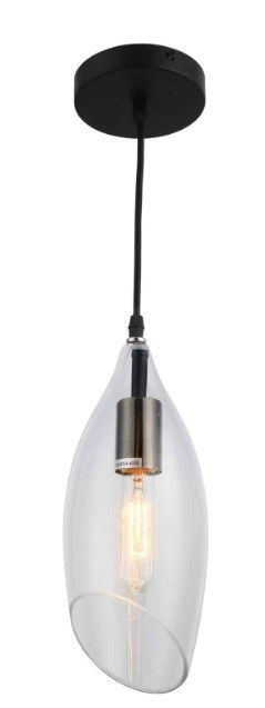Abba 1-Light Black Pendant