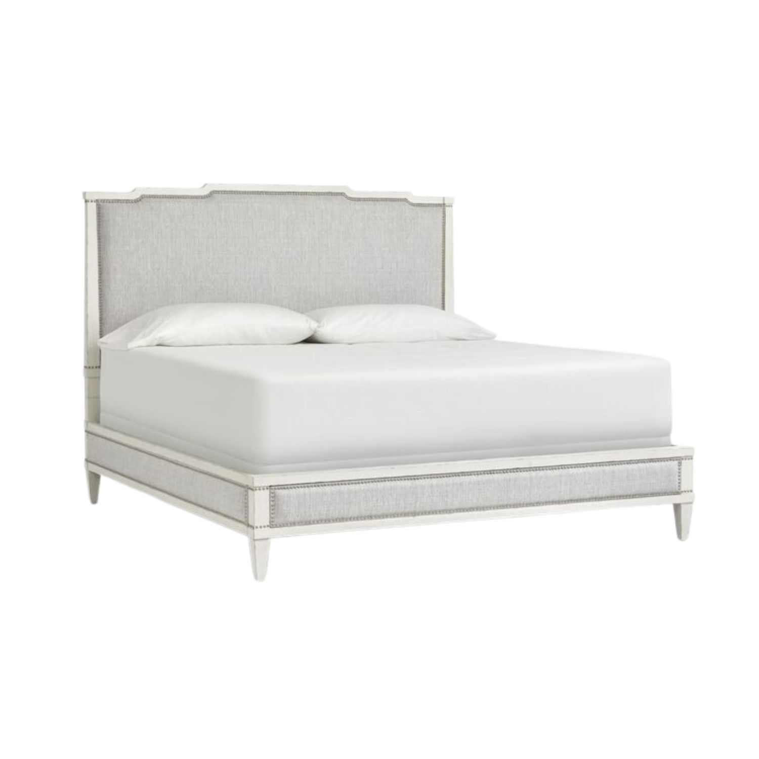 White Upholstered King Bed