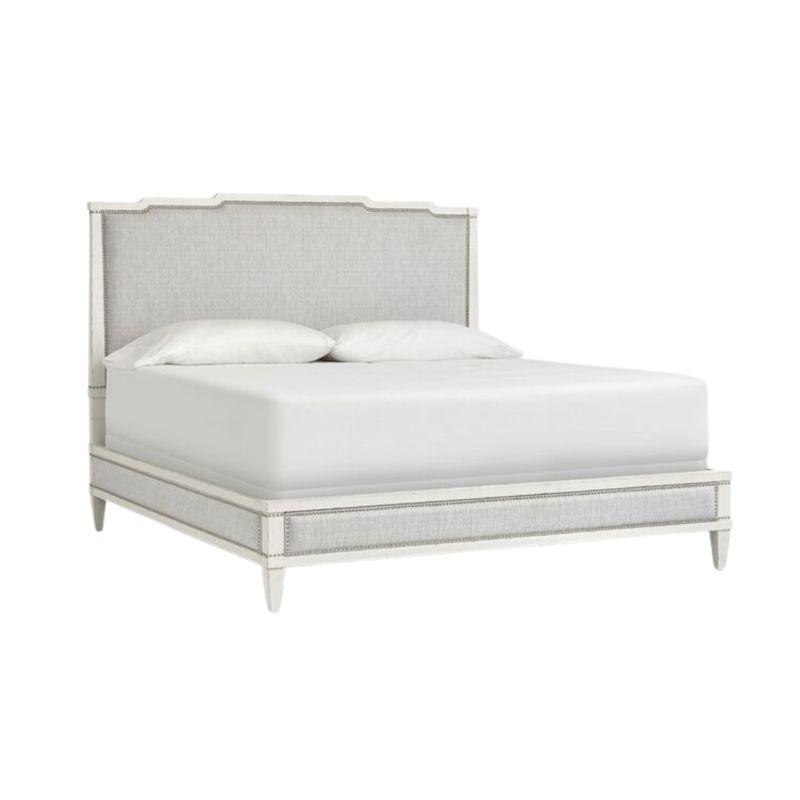 White Upholstered King Bed