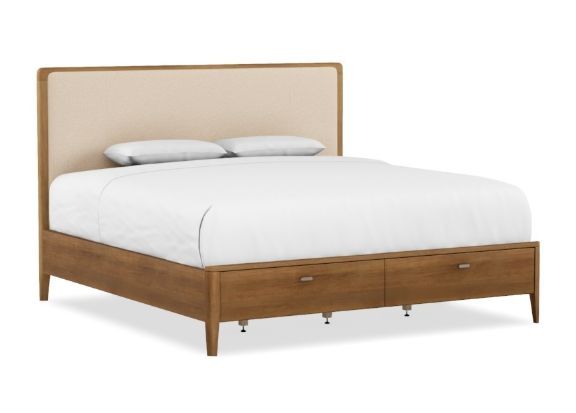 Caledon King Low Uphl Panel W/Ftbd Storage