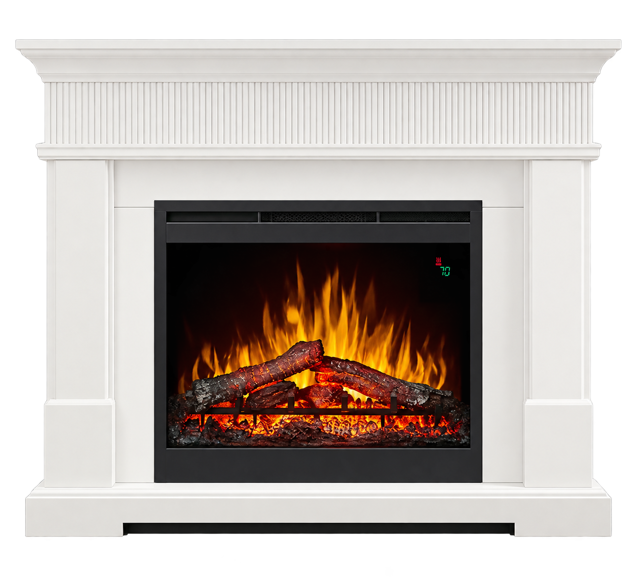 White Mantel Fireplace