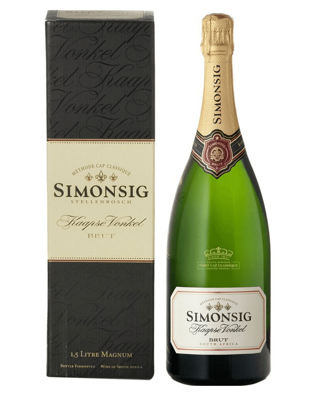 Simonsig Kaapse Vonkel Brut, Cap Classique, Stellenbosch, South Africa (VG) - MAGNUM