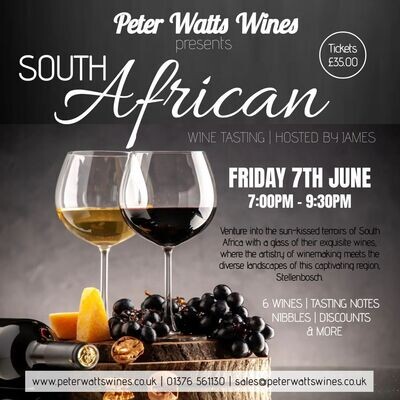 South African Wine Tasting Friday 7th June