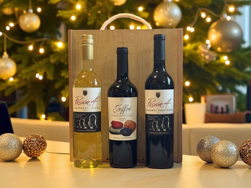 Pasion 4 Chardonnay Chenin, Cabernet Sauvignon & Joffre Expresiones Malbec, Argentina (VG) - 3 Bottle Gift