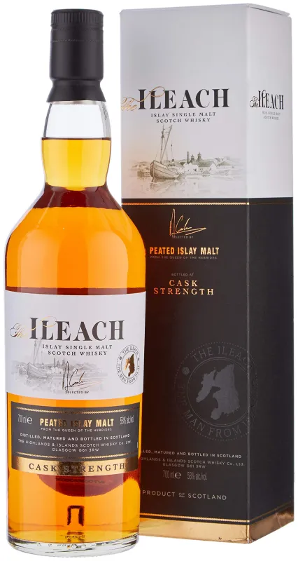 The Ileach Cask Strength Single Peated Islay Malt Whisky 70cl 58%