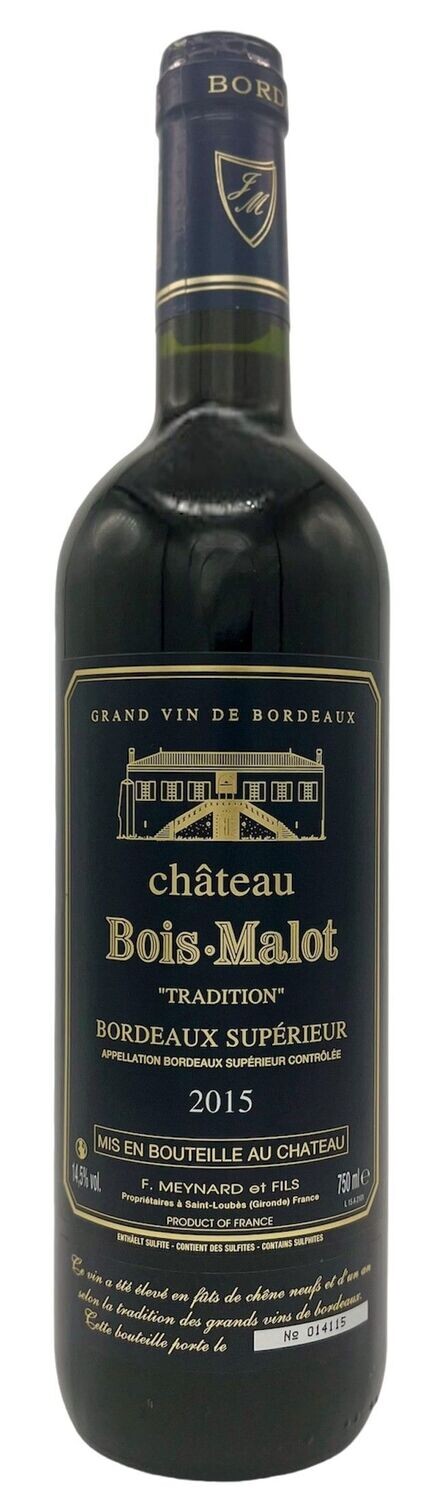 Chateau Bois Malot Rouge "Tradition", Bordeaux, France