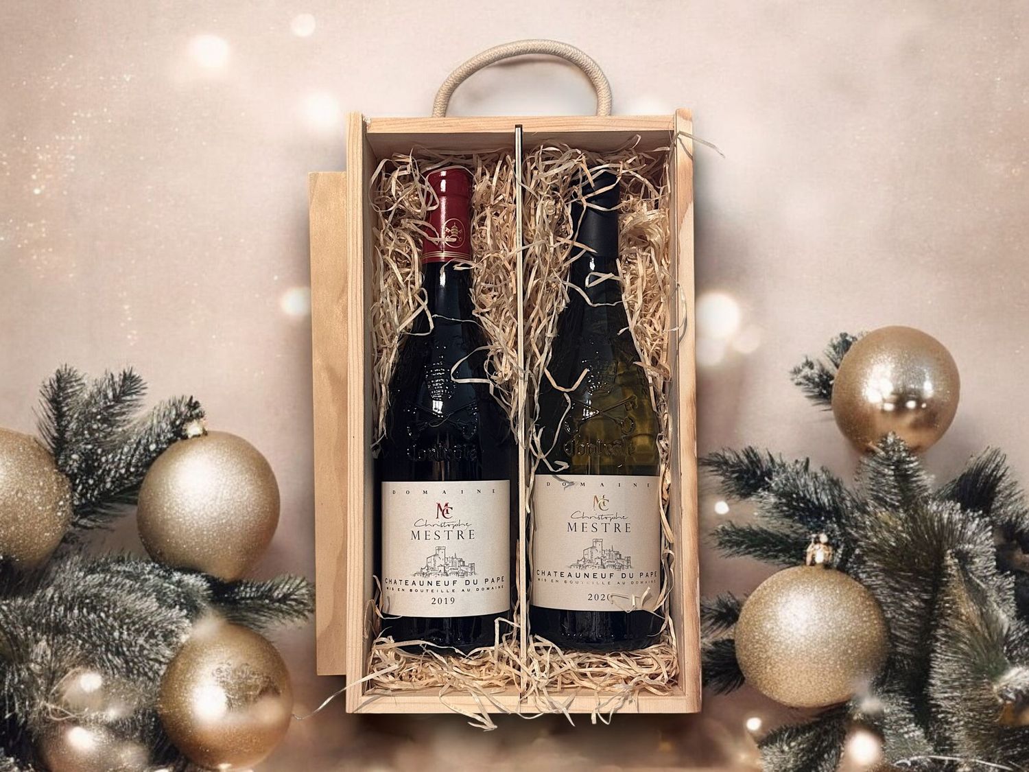 Chateauneuf-du-Pape Blanc & Rouge, Rhone, France - 2 Bottle Gift Chateauneuf-du-Pape Blanc & Rouge, Rhone, France - 2 Bottle Gift