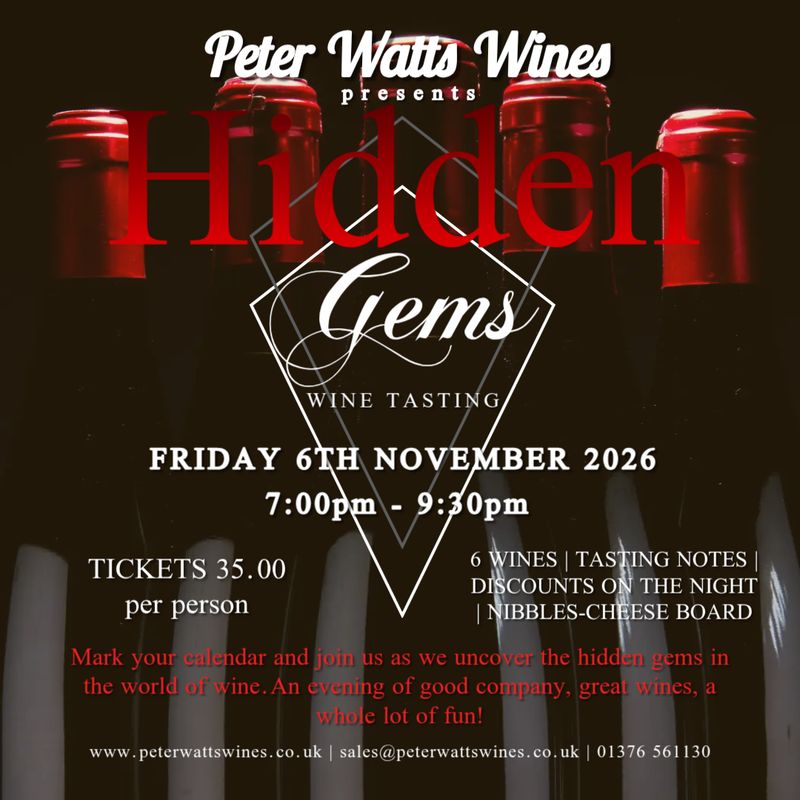 Hidden Gems - Wine Tasting - Friday 6th November 2026