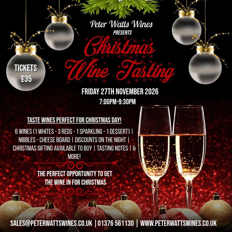 Wines for Christmas - Wine Tasting - Friday 27th November 2026