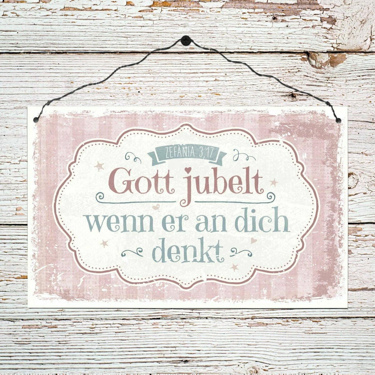 Gott jubelt (Holzschild)