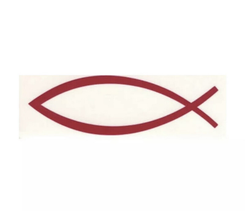 Autoaufkleber rot, Fisch Autoaufkleber rot, Fisch