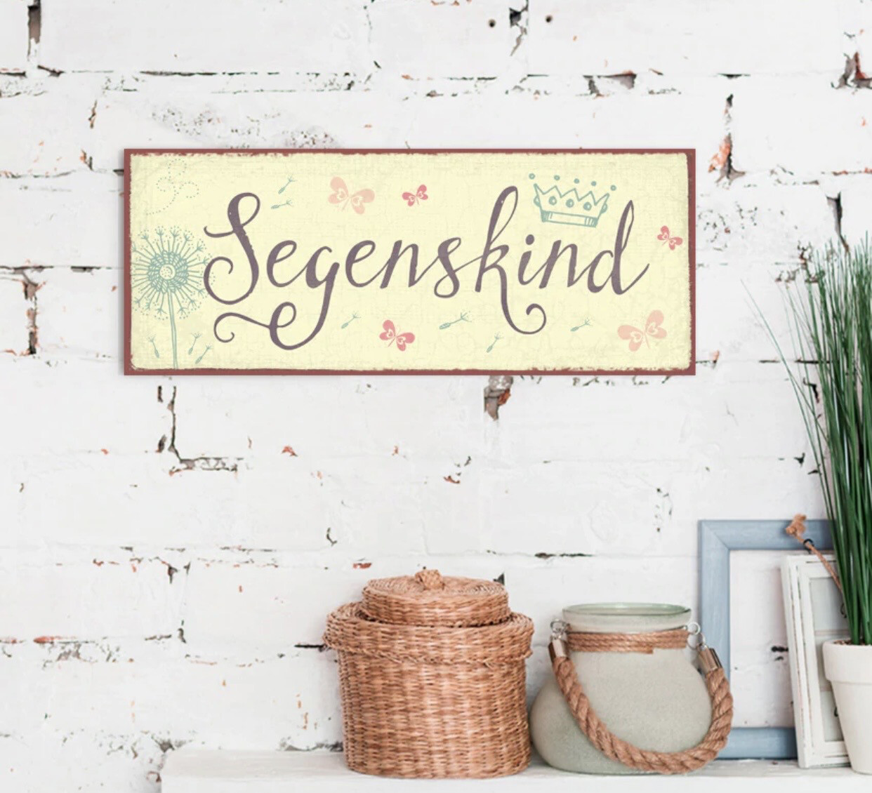 Metallschild Segenskind