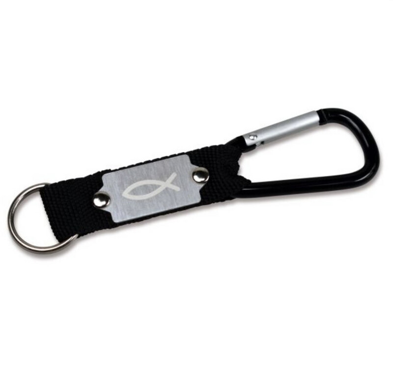 Schlüsselanhänger mit Karabinerhaken (schwarz) Schlüsselanhänger mit Karabinerhaken (schwarz)