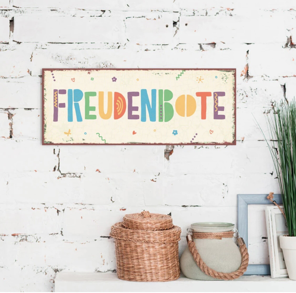 Metallschild Freudenbote