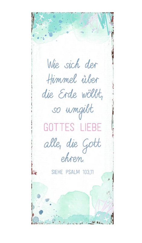 Metallschild „Wie sich der Himmel“ Metallschild „Wie sich der Himmel“