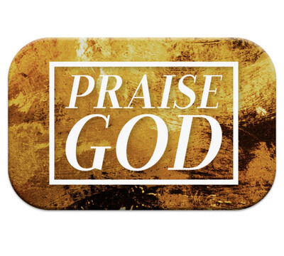 Magnet - Praise God (golden)