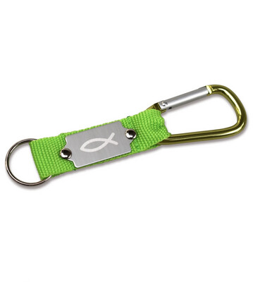 Schlüsselanhänger mit Karabinerhaken (grün)