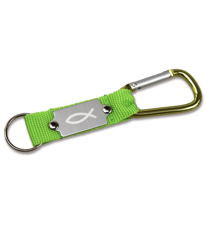 Schlüsselanhänger mit Karabinerhaken (grün) Schlüsselanhänger mit Karabinerhaken (grün)