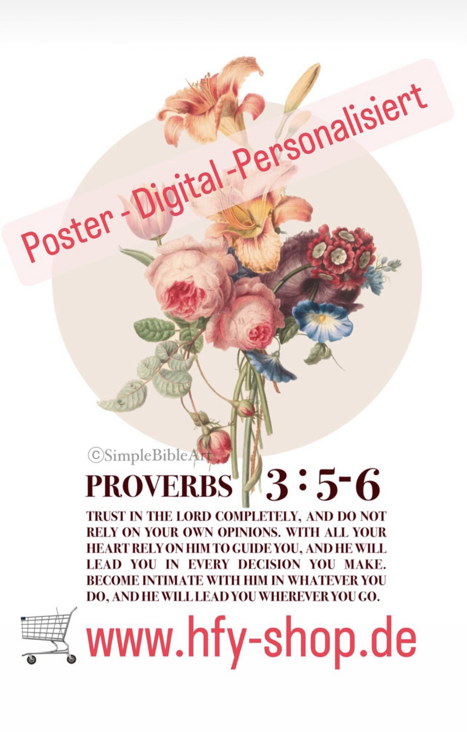 Poster - Digital - personalisierter Bibelvers