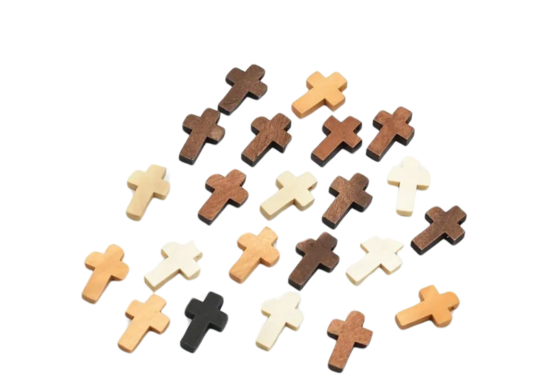 5 Anhänger Kreuz - Holzkreuz 5 Anhänger Kreuz - Holzkreuz