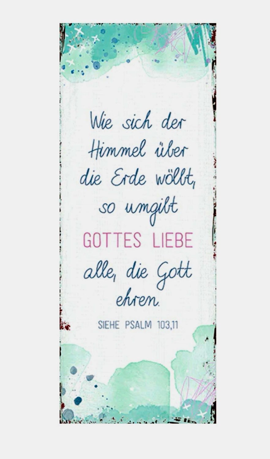 Metallschild Wie sich der Himmel