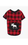 Moose on Plaid Dog Pajama